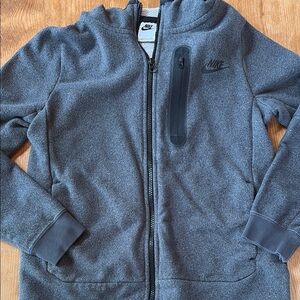 Nike Tech Kids' Gray Full-Zip Hoodie